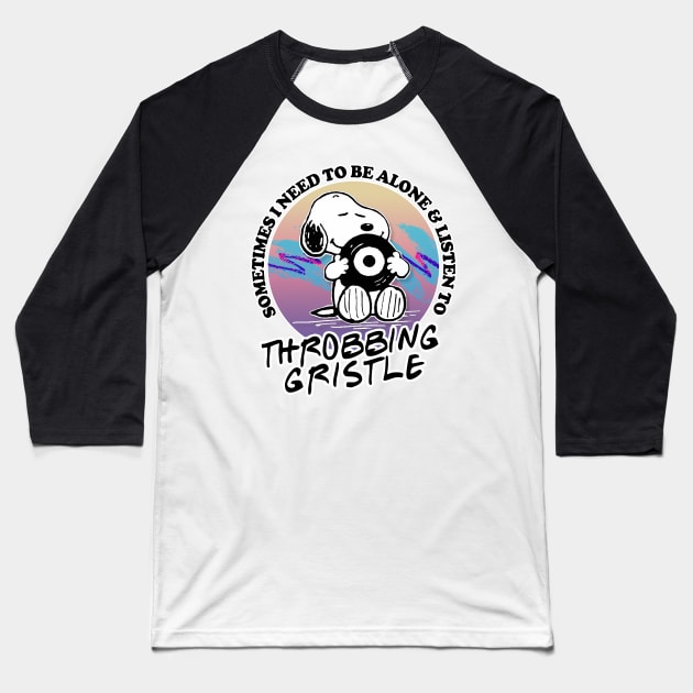 Throbbing Gristle / Vinyl Obsessive Comic / Fan Art Design Baseball T-Shirt by DankFutura